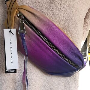NWT Aimee Kestenberg Genuine Leather Convertible Belt/Crossbody Bag